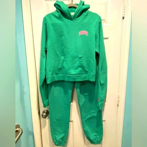 Body by Tracy Raven Pants - Body by Raven Tracy Hoodie & Matching Jogging Pants, Women's sz XL.  Green.